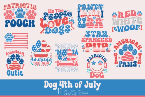 4th of July Dog Mom SVG: Graphics for T-Shirt Designs