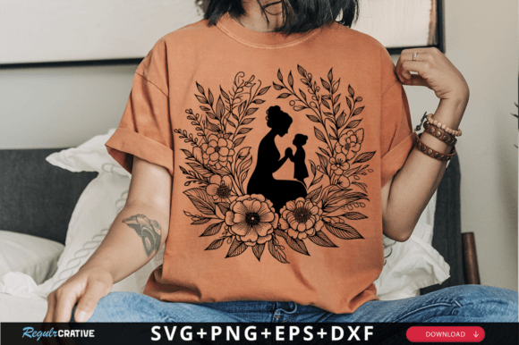 Floral MOM SVG: Graphics for T-Shirt Designs