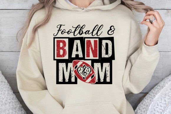 Football and Band Mom Svg: Graphics for T-Shirt Designs