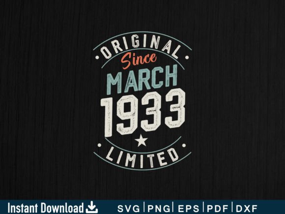 March 1933 Gifts 91st Birthday Shirt: Graphics and Crafts for Memorable Branding