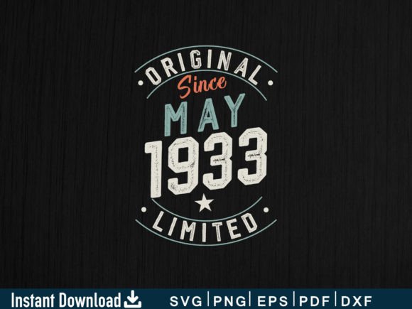 May 1933 Gifts 91st Birthday Shirt Graphics