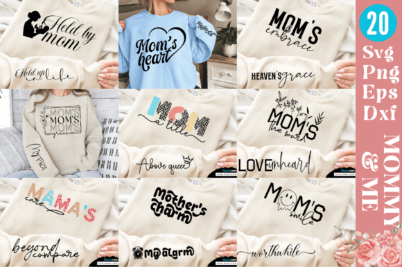 Mommy Me SVG Bundle: Graphics for T-Shirt Designs