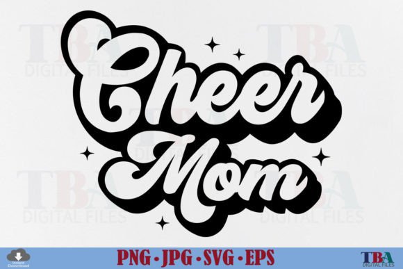 Retro Cheer Mom Graphics for T-Shirt Designs