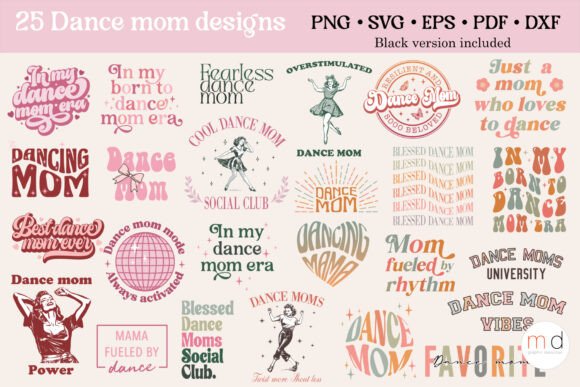 Retro Dance Mom SVG: Graphics for T-Shirt Designs