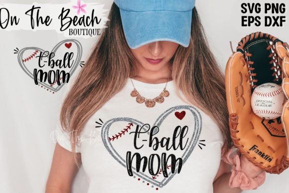 T-Ball MOM SVG: Glitter Graphics for T-Shirt Designs