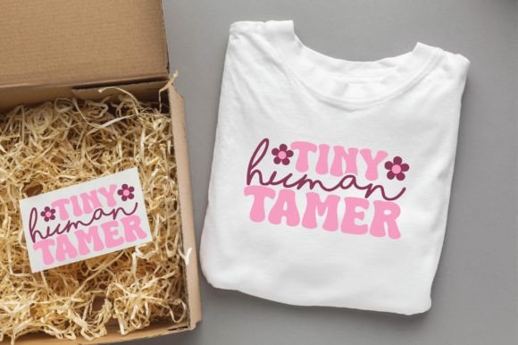 Tiny Human Tamer Mom Graphics for T-Shirt Designs
