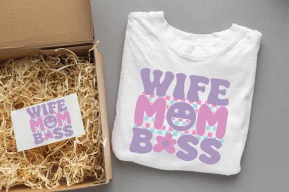 Wife Mom Boss Graphics for Modern T-Shirt Designs