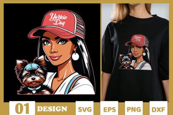 Yorkie Dog Mom SVG: Graphics for T-Shirt Designs